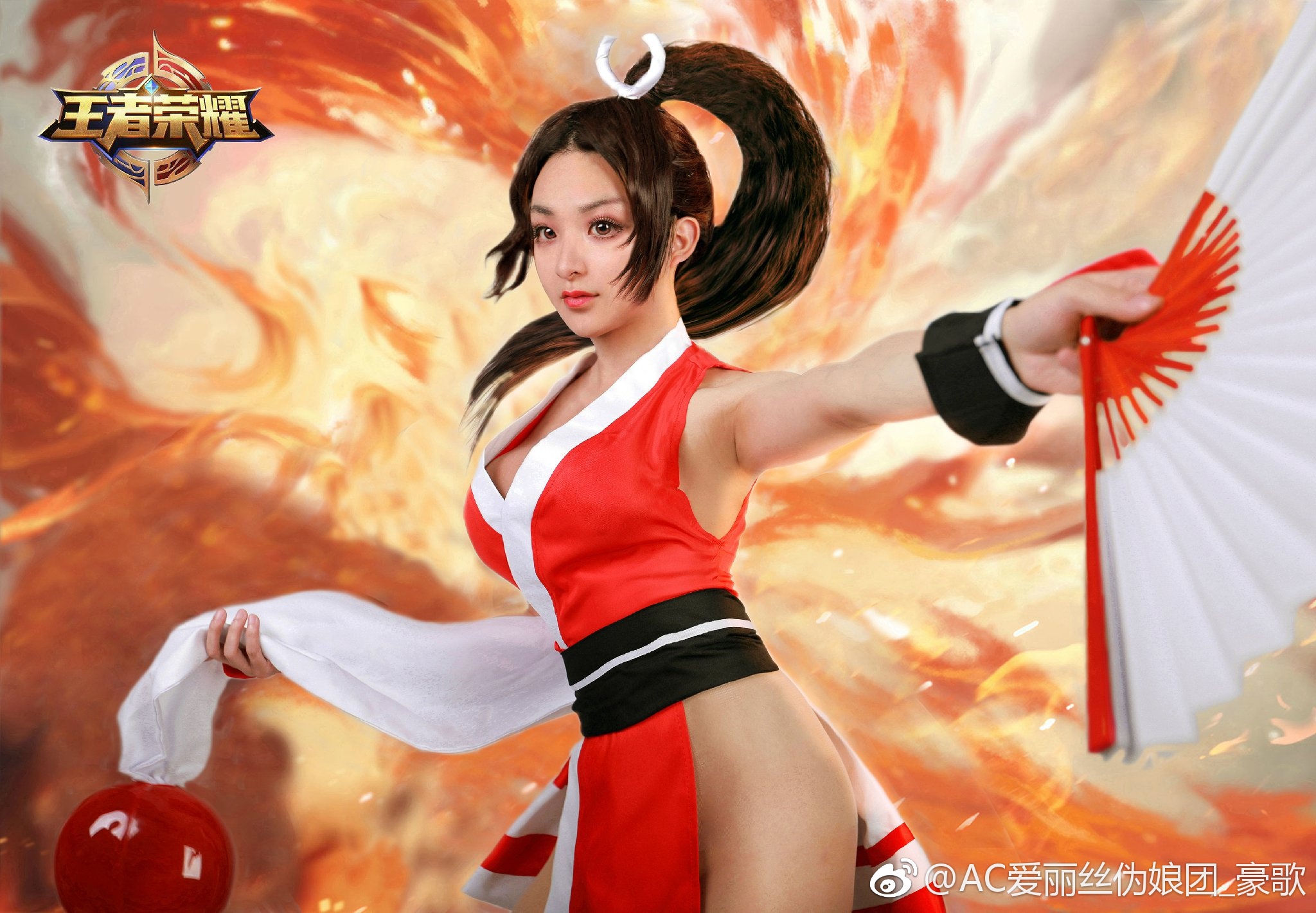 伪娘cos国服第一奶不知火舞,这大胸是怎么来的?